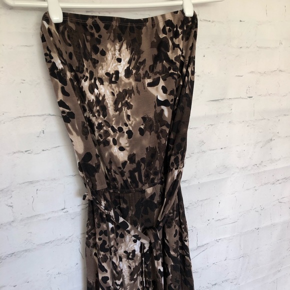 Strapless Animal Print Summer Dress Sz Md - Picture 2 of 4